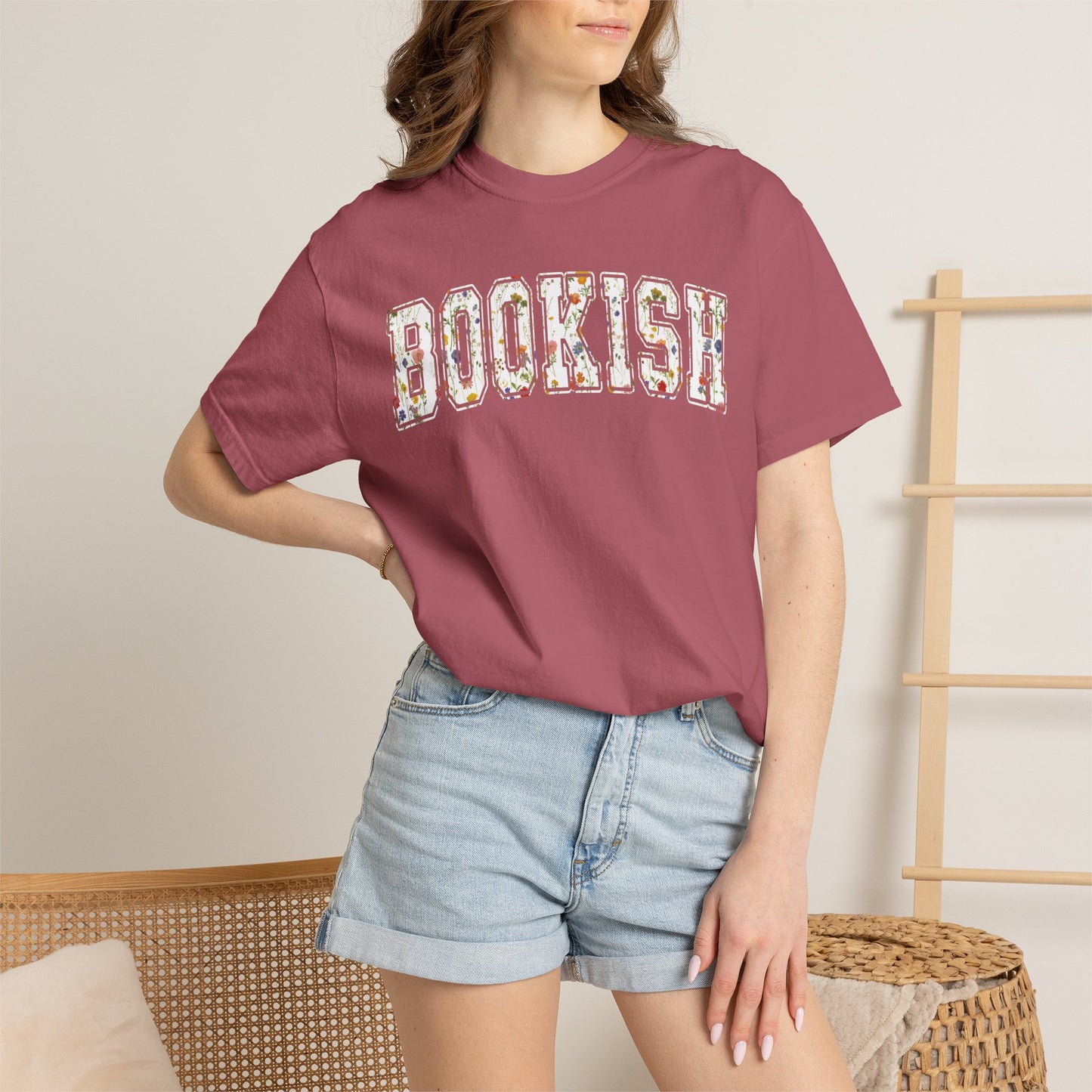 Book Comfort Colors Shirt Bookish Reading Flower T-Shirt Book Lover One More Chapter Tee Books and Coffee Librarian Tee for Teacher
