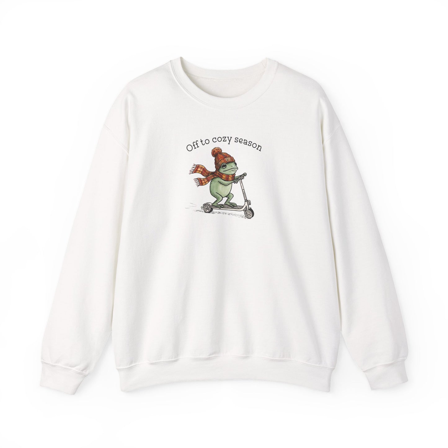 Fall Sweatshirt Cozy Season Sweater Funny Frog Autumn Pumpkin Pullover Silly Thanksgiving Outfit Cute Harvest Football Season Crewneck
