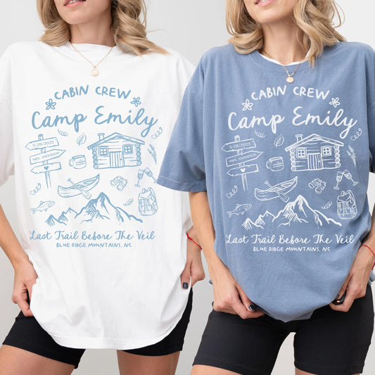Camp Bachelorette Party Shirt, Custom Bachelorette Comfort Colors, Cabin Mountain Bride Tee, Hiking Bridal Party, Lake Tshirt, Girls Trip,