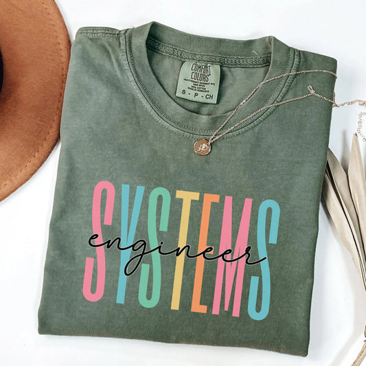 Comfort Colors® System Engineering Shirt, Engineers Shirt, Engineering Student Unisex Shirt, Women Engineers Shirt, Graduation Gift for Her