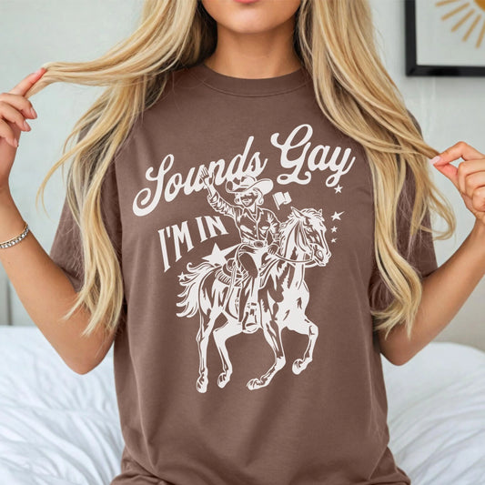 Comfort Colors Gay Pride Shirt, Pride Shirt, LGBTQ Shirt, Lesbian Shirt, Inclusive Shirt, Funny Shirt, Transgender Shirt, Sounds Gay Shirt