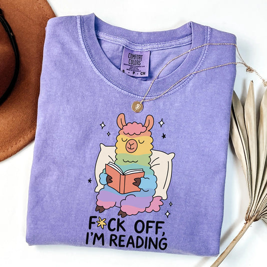 Rainbow Reading Alpaca Shirt, Book Shirt, Book Lover Shirt, Gifts For Book Lovers, Gifts For Book Lovers Women, Book Shirts For Women