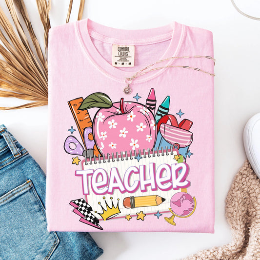 Comfort Colors Teacher Shirt, Teacher Shirts, Kindergarten Teacher Shirt, Custom Teacher Tshirt, Back to School Shirt, Teacher Appreciation