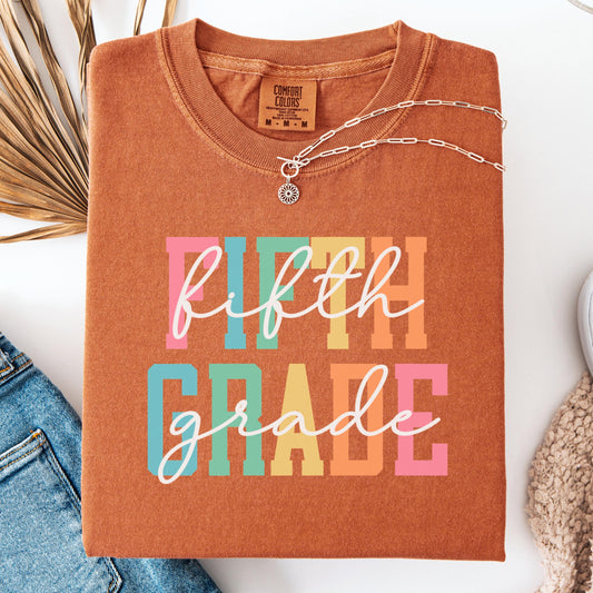 Comfort Colors Teacher Shirt, Fifth Grade Teacher Shirt, 5th Grade Teacher Shirt, 5th Grade Teacher Tee, Back to School Shirt, Teacher Tee