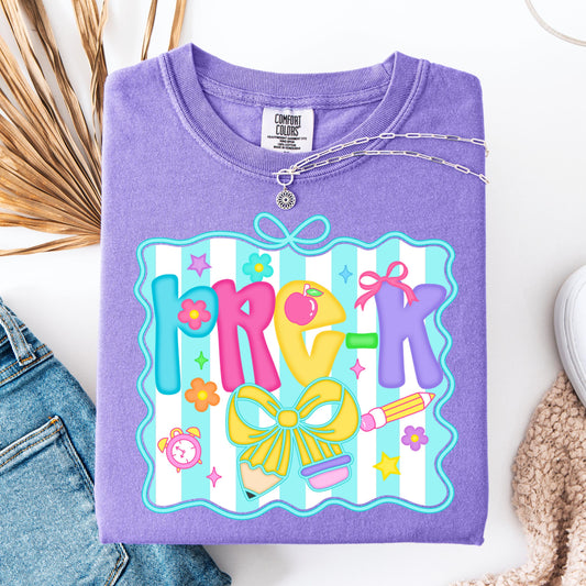 Comfort Colors Teacher Shirt, Pre K Grade Teacher Shirt, Kindergarten Teacher Shirt, Pre K Teacher Tee, Back to School Shirt, Teacher Tee