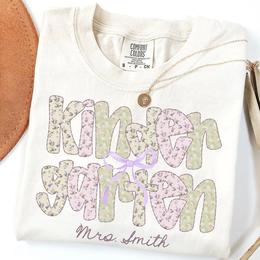 Comfort Colors Teacher Shirt, Kindergarten Grade Teacher Shirt, Kinder Teacher Shirt, 1st Grade Teacher Tee, Back to School Shirt
