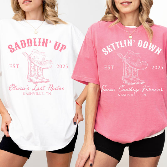 Comfort Colors Bachelorette Shirt, Bachelorette Party Shirts, Bride Shirt, Last Rodeo Western Shirt, Cowgirl Shirts, Same Cowboy Forever