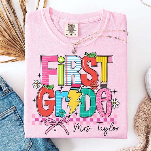 Comfort Colors Teacher Shirt, First Grade Teacher Shirt, 1st Grade Teacher Shirt, 1st Grade Teacher Tee, Back to School Shirt, Teacher Tee