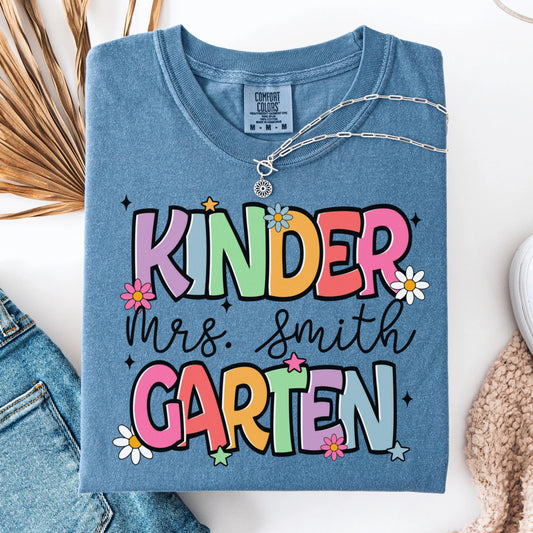 Comfort Colors Teacher Shirt, Kindergarten Teacher Shirt, Kindergarten Shirt, Back to School Shirt, Custom Teacher Appreciation Tee