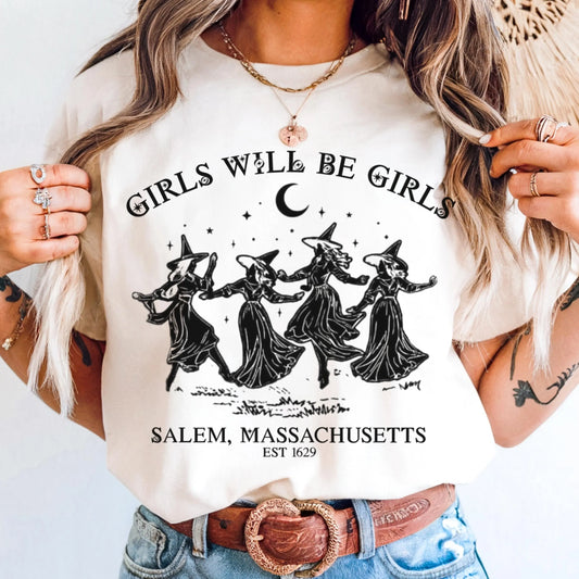 Salem Witch Girls Will Be Girls Comfort Colors Tee