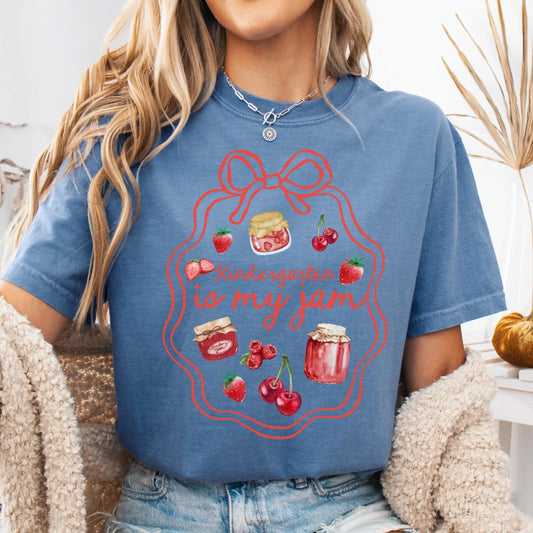 Comfort Colors Teacher Shirt, Kindergarten Teacher Shirt, Kinder Teacher Shirt, Pre K Teacher Tee, Back to School Shirt, Is My Jam Tee