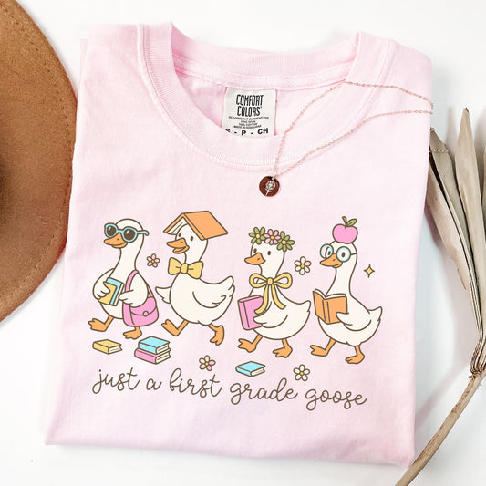 Comfort Colors Teacher Shirt, First Grade Teacher Shirt, Goose Shirt, 1st Grade Teacher Shirt, Back to School Shirt, Teacher Appreciation
