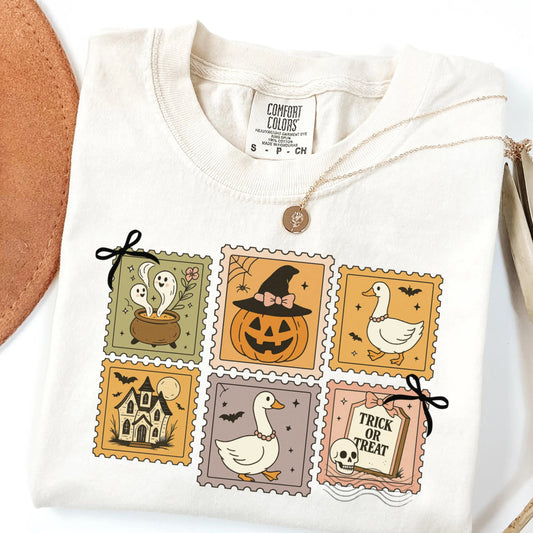 Vintage Halloween Stamp Comfort Colors Tee