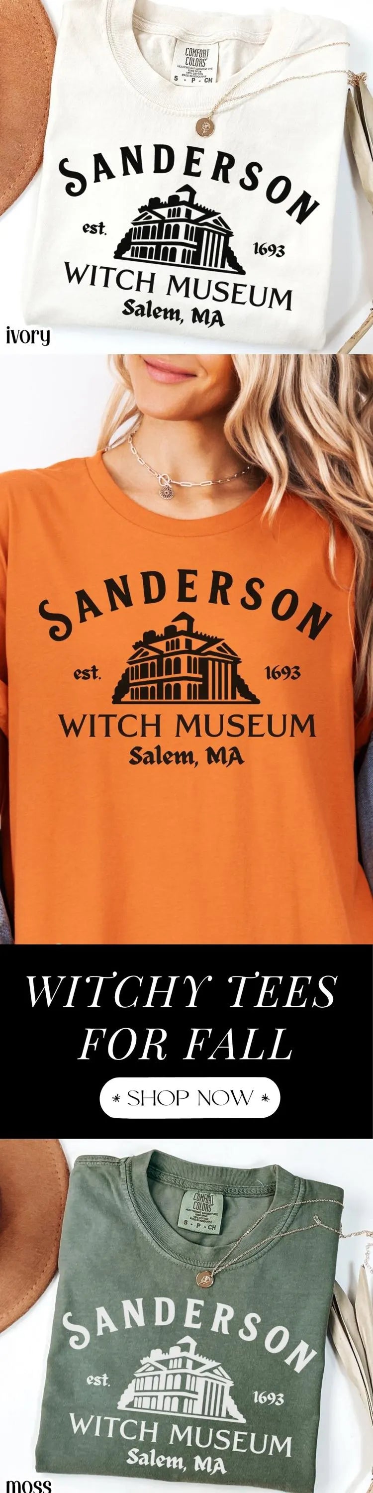 Salem Sanderson Black Flame Candle Comfort Colors Tee