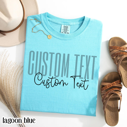 Custom Text Comfort Colors Shirt Teacher Back to School Shirt Matching Team Tshirt Personalized Name Tee Preschool First Grade Nurse T-shirt