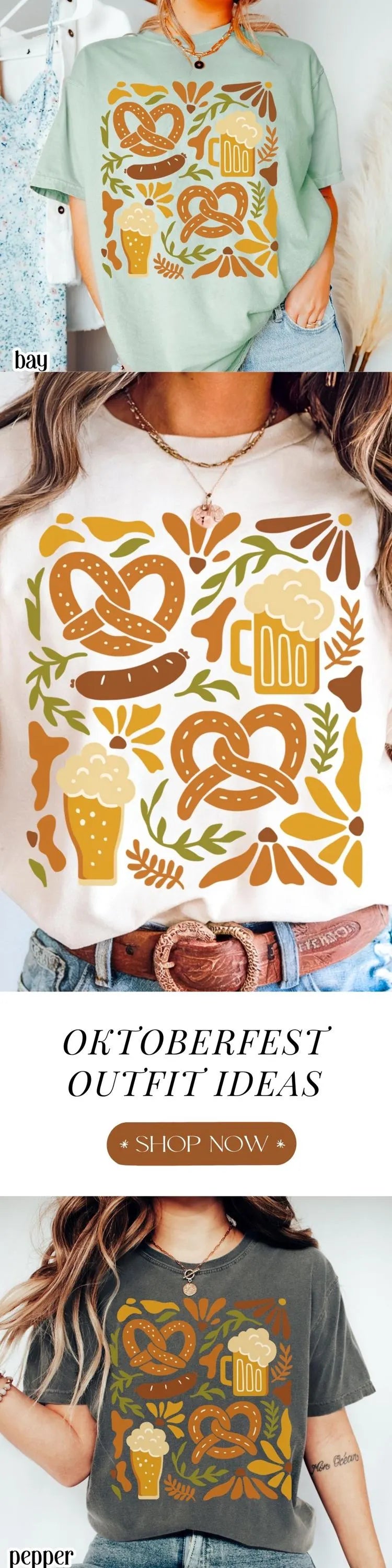 Oktoberfest Beer & Pretzel Comfort Colors Tee