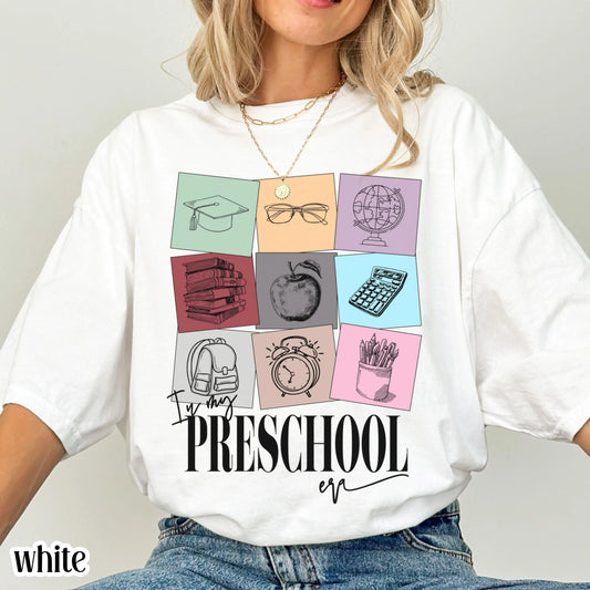 Preschool Teacher Comfort Colors Shirt, Pre-K Teacher Shirt, Teacher Tshirt, Teacher Appreciation Shirt, Teacher Gift In My Prek Teacher Era