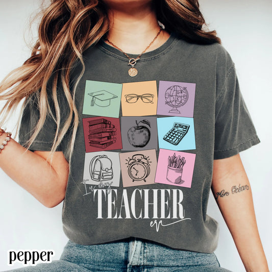 Teacher Era Comfort Colors Shirt Kindergarten Teacher TShirt KindergartenTeacher Appreciation Tee New Teacher Gift In My Teacher Era T-shirt