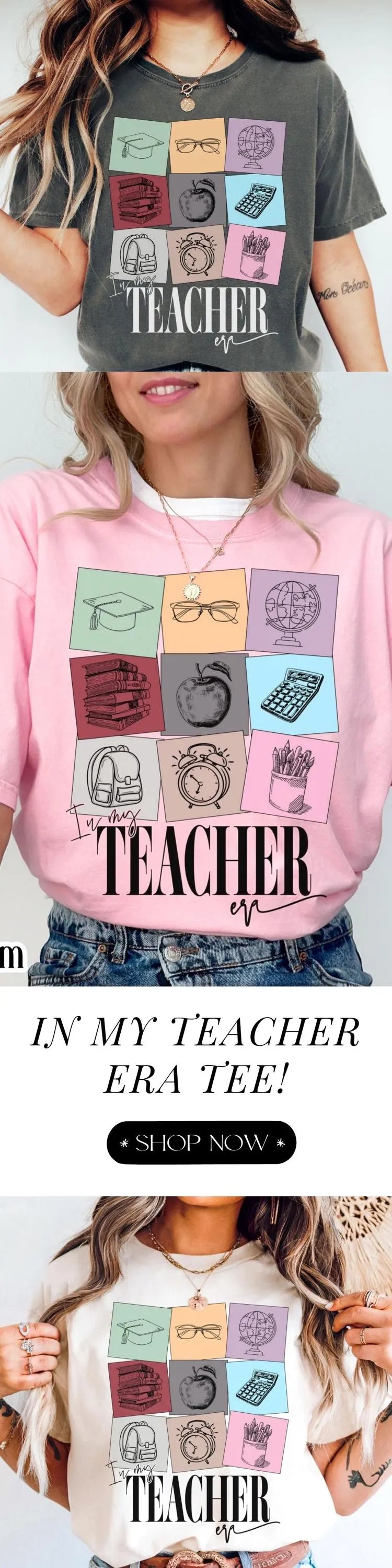 Teacher Era Comfort Colors Shirt Kindergarten Teacher TShirt KindergartenTeacher Appreciation Tee New Teacher Gift In My Teacher Era T-shirt