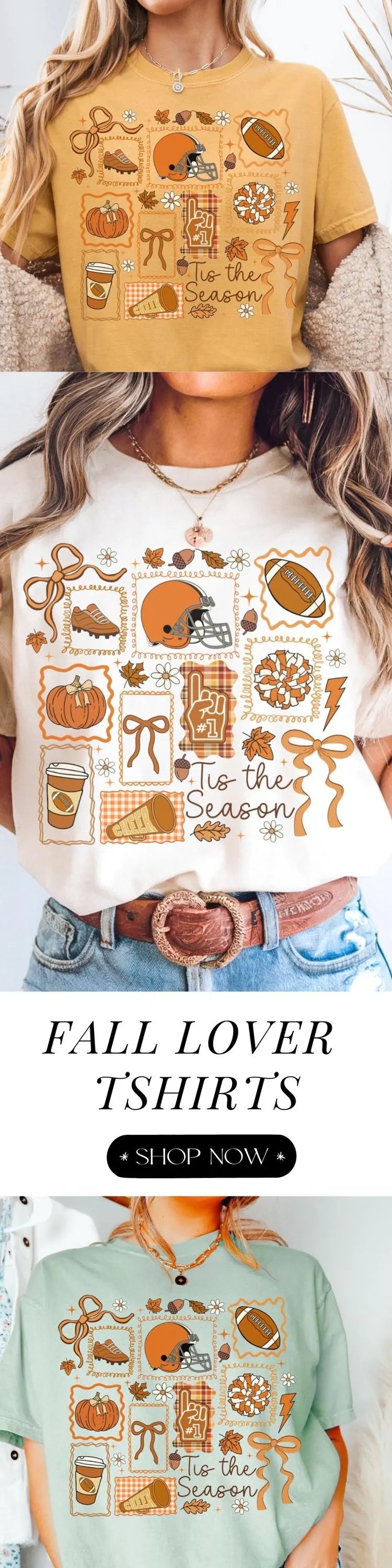 Football Cheer Fall Season Comfort Colors Tee