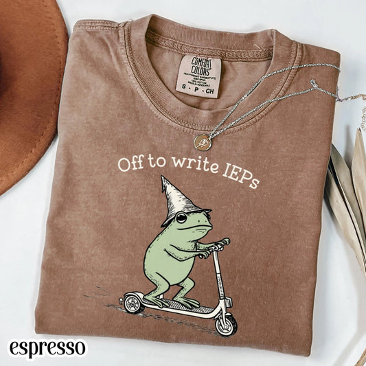 School Psychologist Shirt Special Education Counselor Comfort Colors Tshirt IEP Tee Frog Scooter Gift For SPED Inclusion Teacher Language