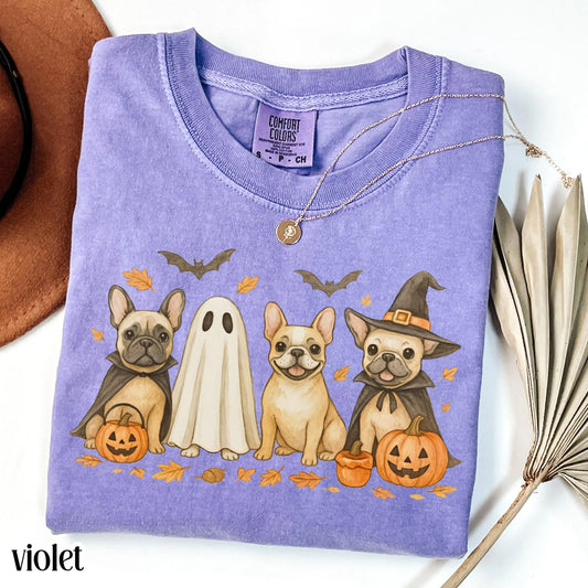 Halloween French Bulldog Comfort Colors Tee