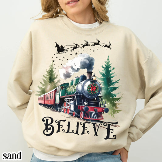 Polar Train Believe Christmas Sweatshirt