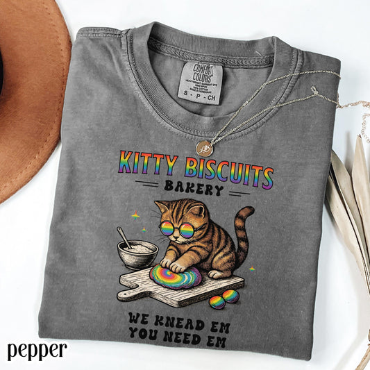 Pride Cat Comfort Colors Shirt Equality Gay Pride Tshirt Kitty Bakery LGBTQ T-Shirt Human Rights Social Justice Tee Ally For Pride Month