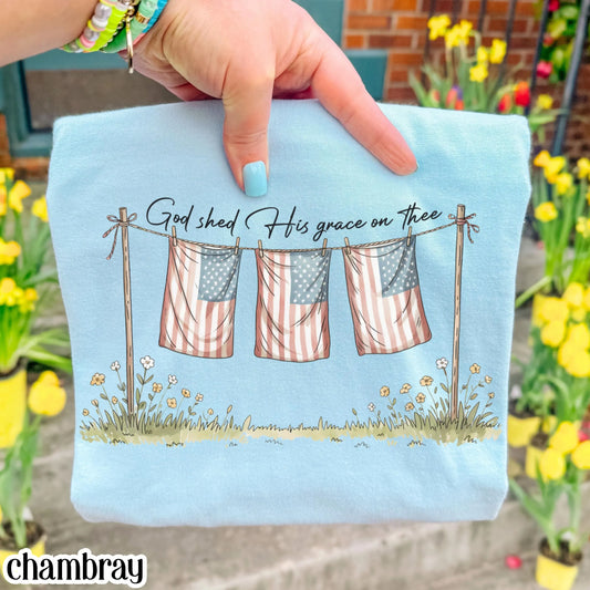 Comfort Colors 4th of July Shirt, USA Shirt, Fourth of July Shirt, America the Beautiful Shirt, Faith Tee, Christian 4th of July Shirt