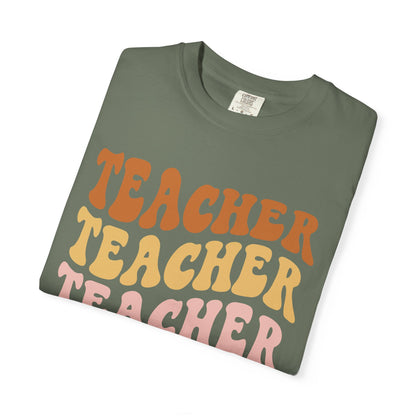 Teacher Comfort Colors Retro Shirt, Wavy Text Shirt, Teacher Wavy Text Shirt, Teacher Shirt, Gift For Teacher, In My Era Shirt