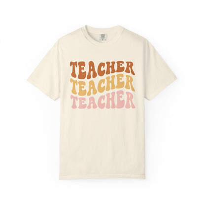 Teacher Comfort Colors Retro Shirt, Wavy Text Shirt, Teacher Wavy Text Shirt, Teacher Shirt, Gift For Teacher, In My Era Shirt