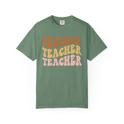Teacher Comfort Colors Retro Shirt, Wavy Text Shirt, Teacher Wavy Text Shirt, Teacher Shirt, Gift For Teacher, In My Era Shirt