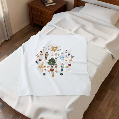 Custom Nutcracker Baby Blanket, Baby gift, Personalized Name, Stroller Blanket, Newborn Baby Gift