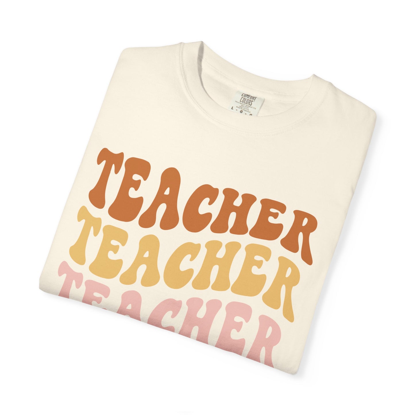 Teacher Comfort Colors Retro Shirt, Wavy Text Shirt, Teacher Wavy Text Shirt, Teacher Shirt, Gift For Teacher, In My Era Shirt