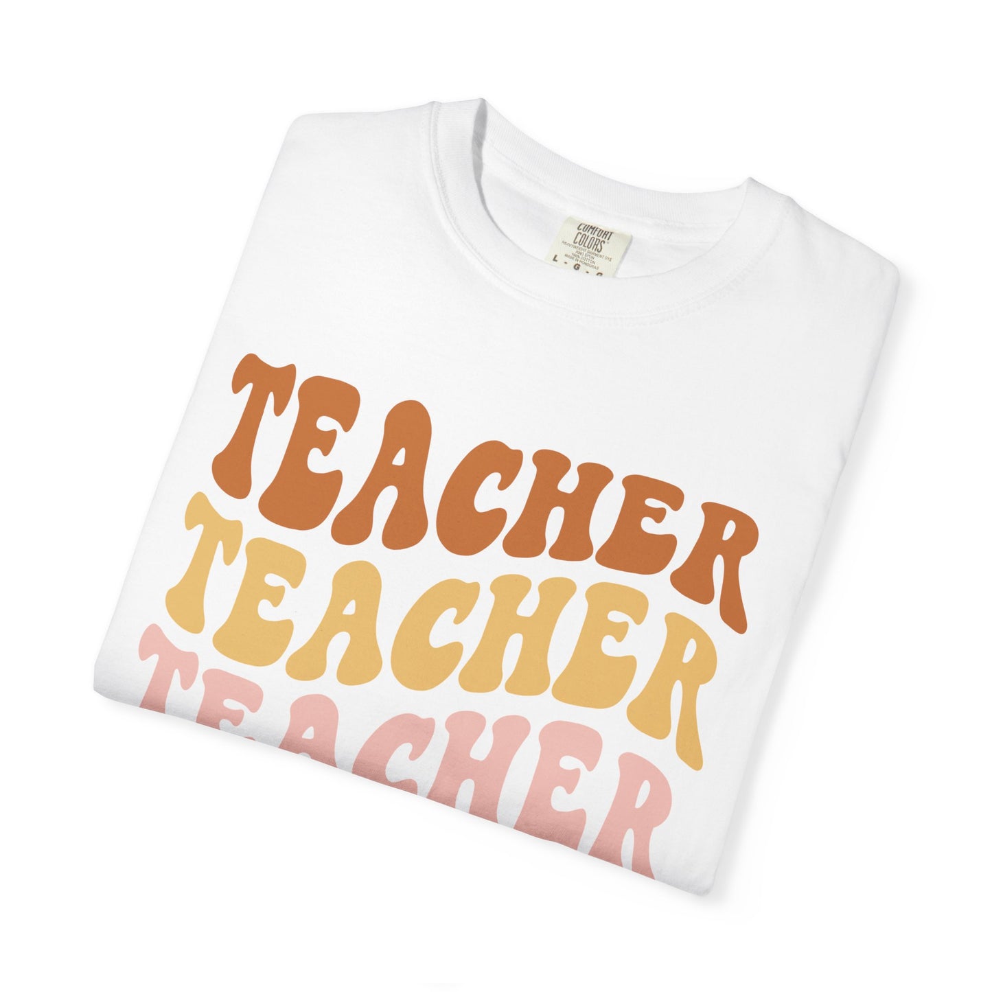 Teacher Comfort Colors Retro Shirt, Wavy Text Shirt, Teacher Wavy Text Shirt, Teacher Shirt, Gift For Teacher, In My Era Shirt