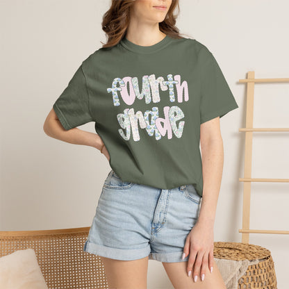 Comfort Colors Teacher Shirt, Kindergarten Teacher Shirt, Fourth Grade Teacher Shirt, 4th Grade Teacher Tee, Back to School Shirt