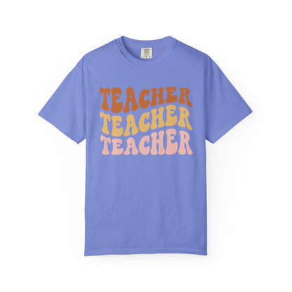 Teacher Comfort Colors Retro Shirt, Wavy Text Shirt, Teacher Wavy Text Shirt, Teacher Shirt, Gift For Teacher, In My Era Shirt