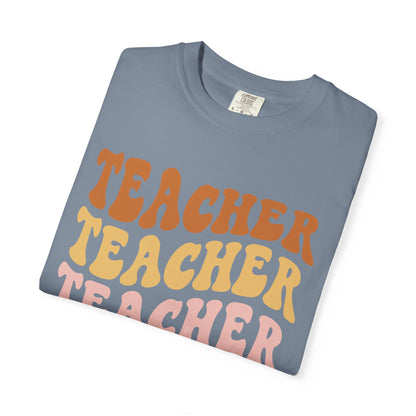 Teacher Comfort Colors Retro Shirt, Wavy Text Shirt, Teacher Wavy Text Shirt, Teacher Shirt, Gift For Teacher, In My Era Shirt