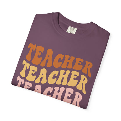 Teacher Comfort Colors Retro Shirt, Wavy Text Shirt, Teacher Wavy Text Shirt, Teacher Shirt, Gift For Teacher, In My Era Shirt