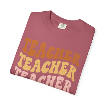 Teacher Comfort Colors Retro Shirt, Wavy Text Shirt, Teacher Wavy Text Shirt, Teacher Shirt, Gift For Teacher, In My Era Shirt