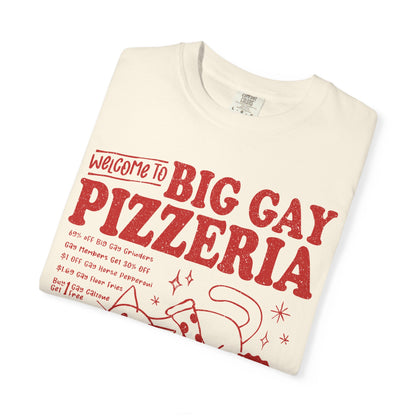 Comfort Colors Pride Shirt, Gay Shirt, LGBTQ Shirt, Lesbian Shirt, Inclusive Shirt, Trans Shirt, Cat Shirt, Subtle Gay, Big Gay Pizzeria Tee