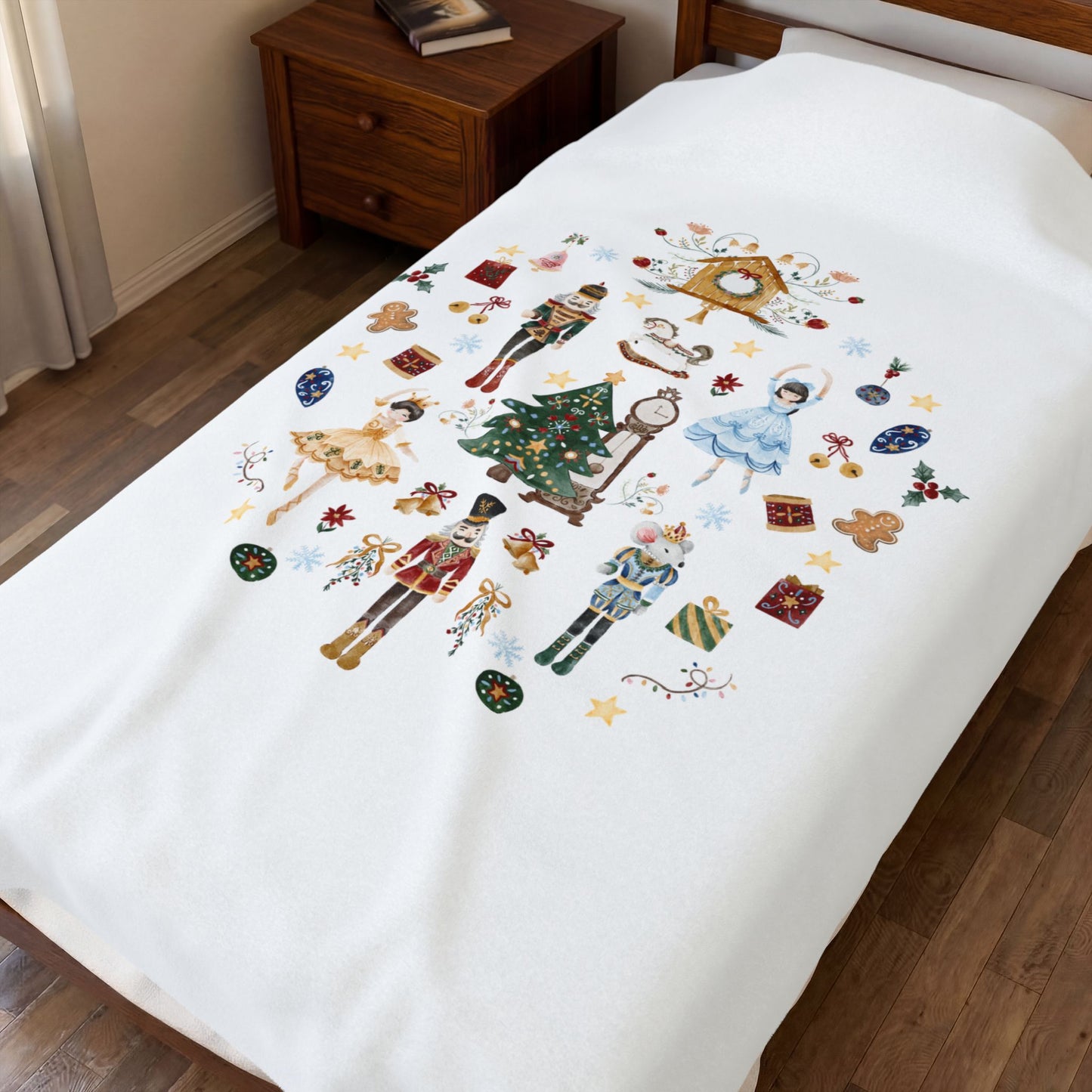 Custom Nutcracker Baby Blanket, Baby gift, Personalized Name, Stroller Blanket, Newborn Baby Gift