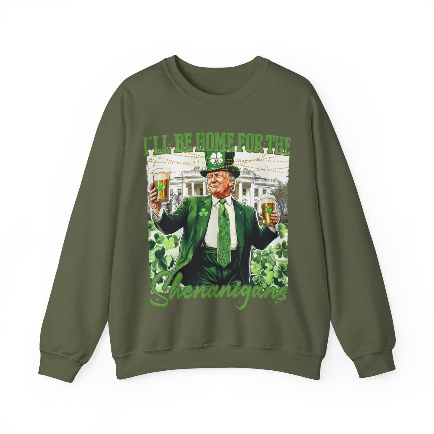 St Patricks Day Sweatshirt, Irish Shamrock Sweatshirt, Saint Patricks Day Trump Sweatshirt, Donald Trump St Patricks Sweater, Daddys Home
