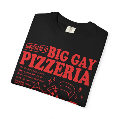 Comfort Colors Pride Shirt, Gay Shirt, LGBTQ Shirt, Lesbian Shirt, Inclusive Shirt, Trans Shirt, Cat Shirt, Subtle Gay, Big Gay Pizzeria Tee