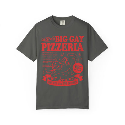 Comfort Colors Pride Shirt, Gay Shirt, LGBTQ Shirt, Lesbian Shirt, Inclusive Shirt, Trans Shirt, Cat Shirt, Subtle Gay, Big Gay Pizzeria Tee