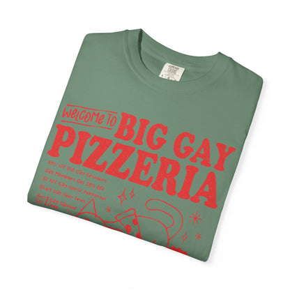 Comfort Colors Pride Shirt, Gay Shirt, LGBTQ Shirt, Lesbian Shirt, Inclusive Shirt, Trans Shirt, Cat Shirt, Subtle Gay, Big Gay Pizzeria Tee