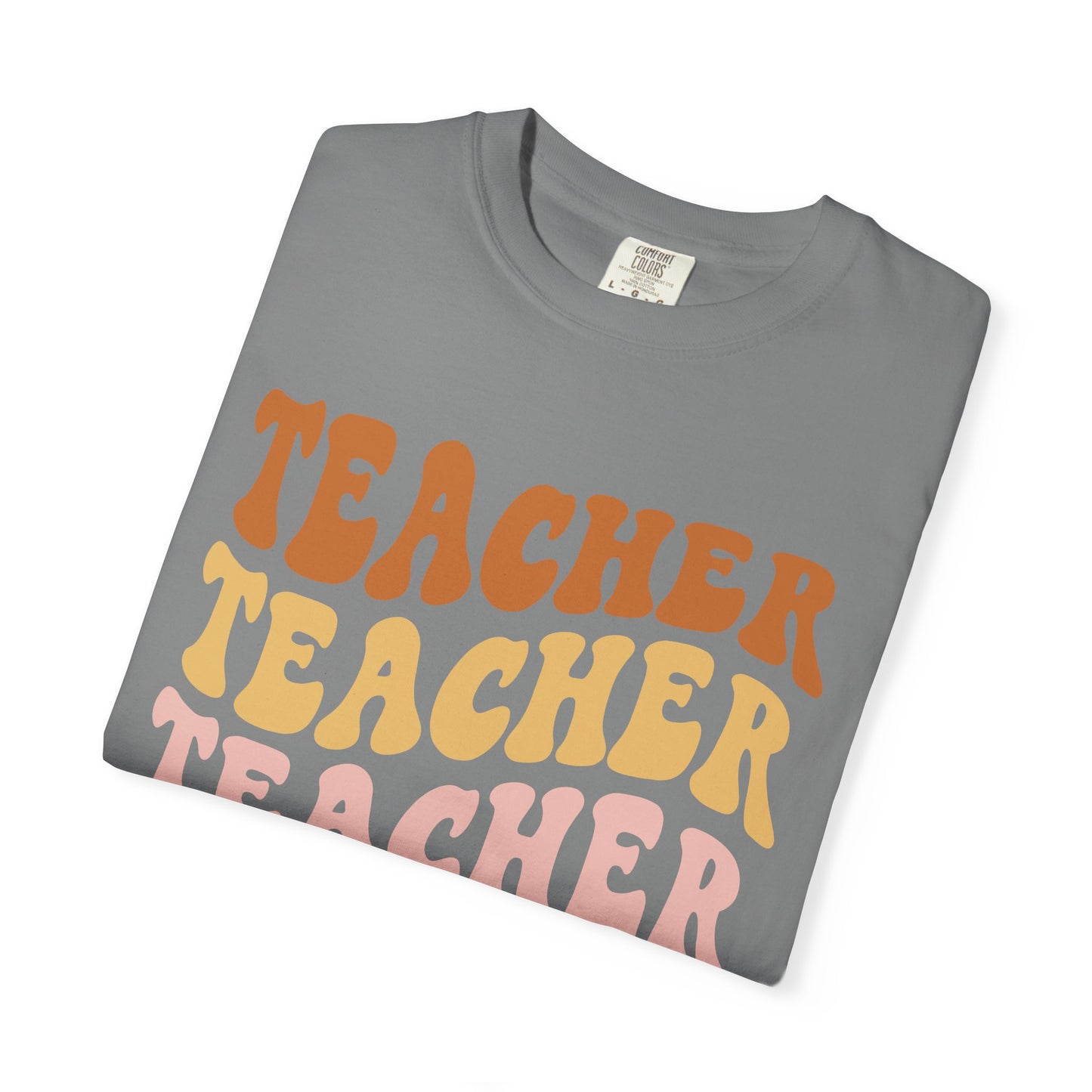 Teacher Comfort Colors Retro Shirt, Wavy Text Shirt, Teacher Wavy Text Shirt, Teacher Shirt, Gift For Teacher, In My Era Shirt