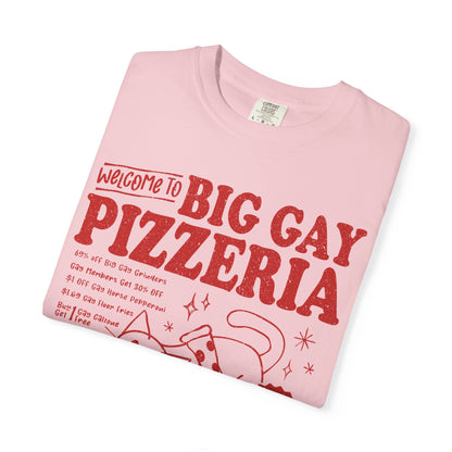 Comfort Colors Pride Shirt, Gay Shirt, LGBTQ Shirt, Lesbian Shirt, Inclusive Shirt, Trans Shirt, Cat Shirt, Subtle Gay, Big Gay Pizzeria Tee