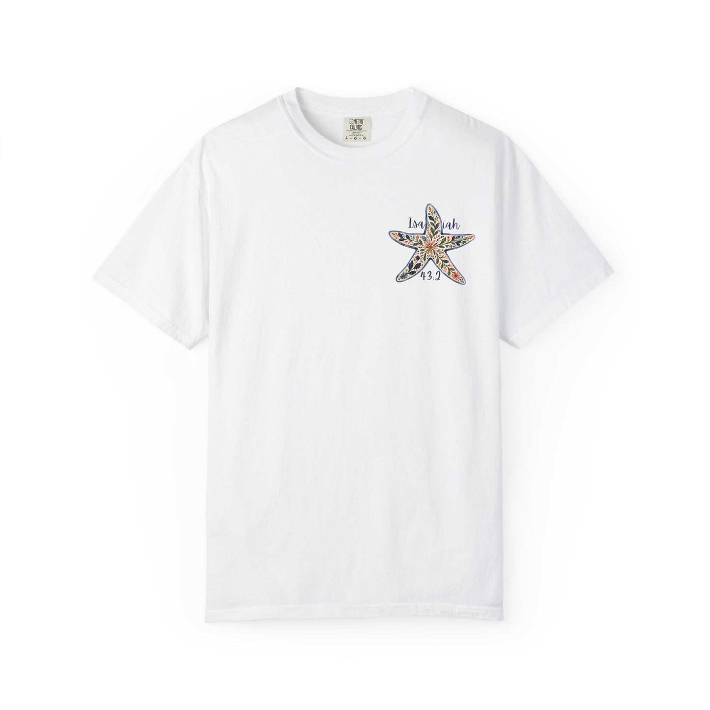 Isaiah 43:2 Comfort Colors Shirt Deep Waters Religious Christian Summer Faith Tee Ocean Lover Bible Floral Squid TShirt Bible Verse T-Shirt