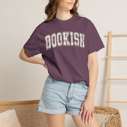 Book Comfort Colors Shirt Bookish Reading Flower T-Shirt Book Lover One More Chapter Tee Books and Coffee Librarian Tee for Teacher